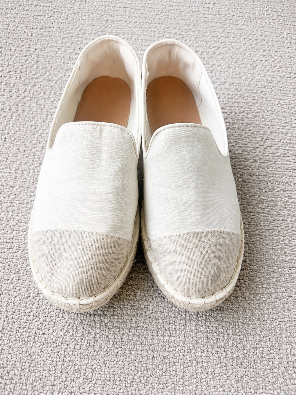 Universal Thread Canvas Espadrille Slip-On Flats Cream Ivory Women’s 8 NWOT
